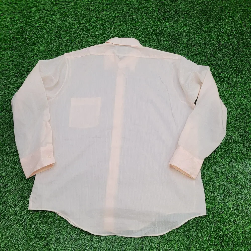 Vintage 70s Arrow Kirk Kent Button Shirt XL 24x30 Long-Tails - Picture 3 of 9